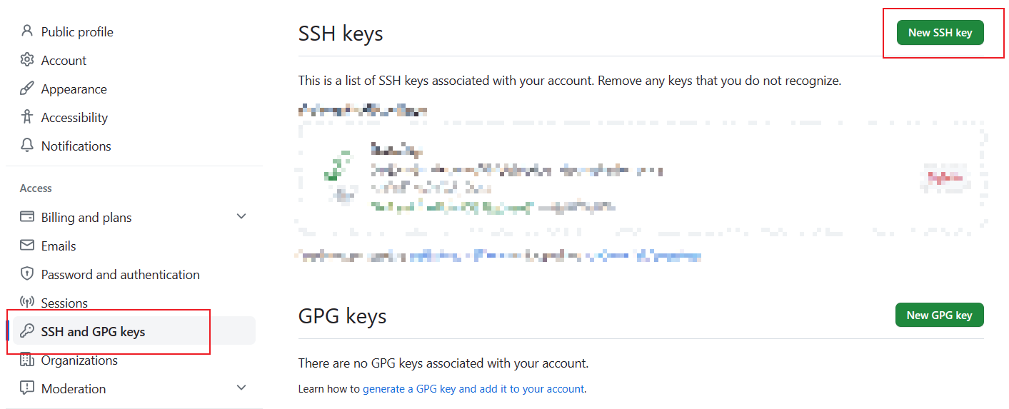 SSH and GPG keys SSH and GPG keys